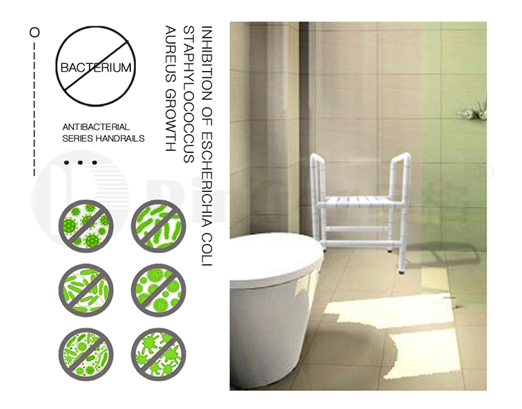 مقعد دش نايلون غير قابل للانزلاق آمن لكبار السن لحوض الاستحمام