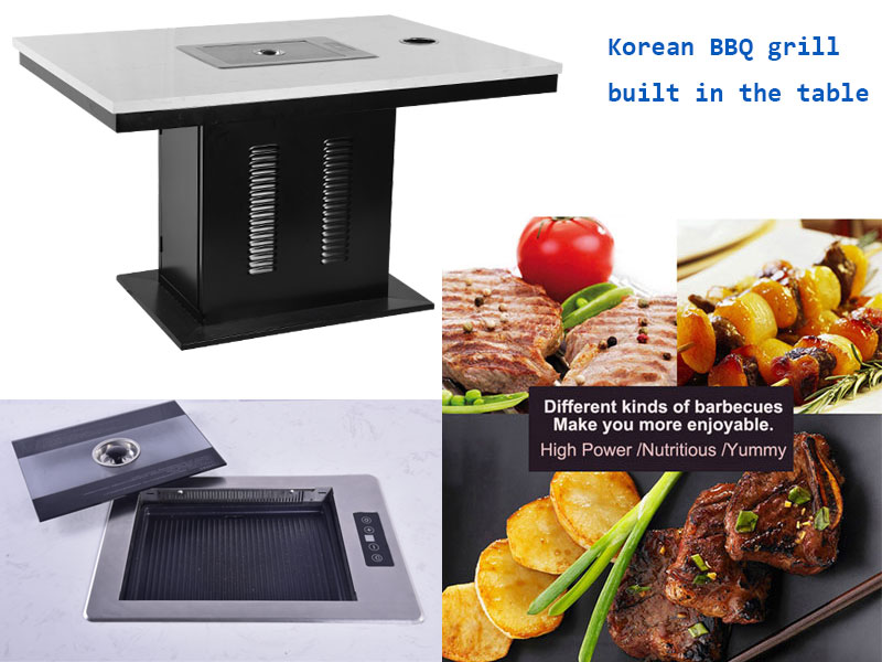 This Square Indoor Korean Bbq Table Grill Product built-in the table - CENHOT