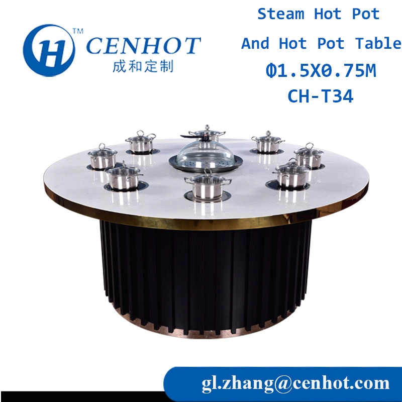 تخصيص مطعم طاولات وعاء ساخن مستديرة المصنعين الصين - CENHOT