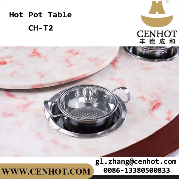 طاولة طعام مطعم CENHOT Marble Hot Pot مع طباخ التعريفي
