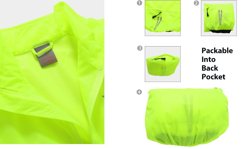 fluorescent green Slim Windbreaker