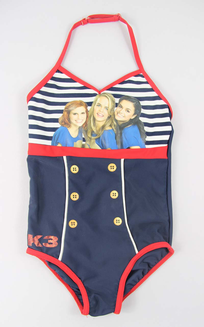 Navy stripes girls bathing suits 