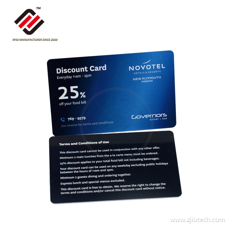 بطاقات CR80 UHF RFID PVC المطبوعة