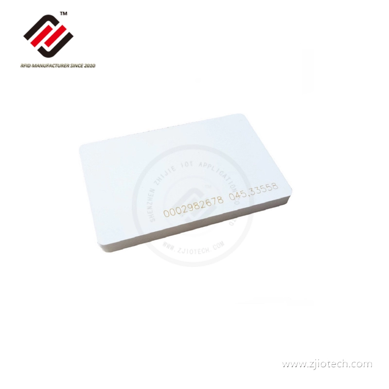 بطاقة RFID فارغة PVC 125 كيلو هرتز قابلة للطباعة