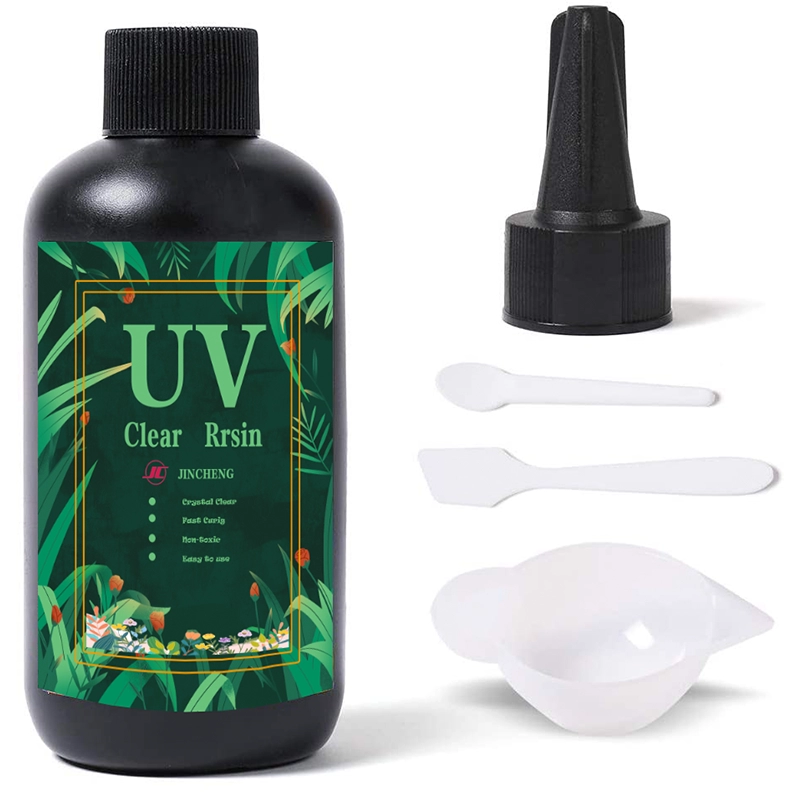 طقم راتينج UV 200g UV Glue مع ملعقة بلاستيك كأس سيليكون