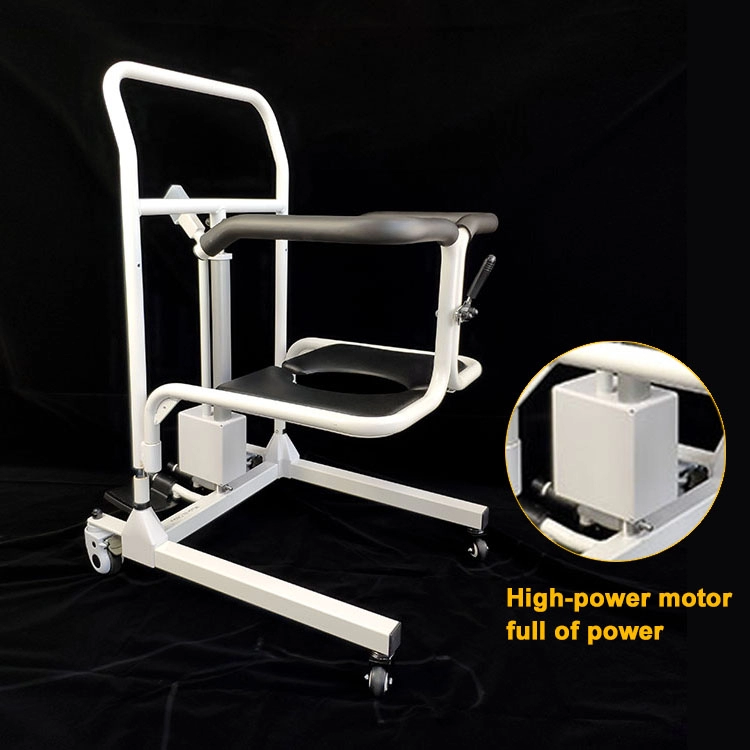 الطبية المحمولة الكهربائية سهلة الهيدروليكية التحرك عجلة معدات المرحاض كرسي متحرك التمريض نقل رفع المريض كرسي صوان