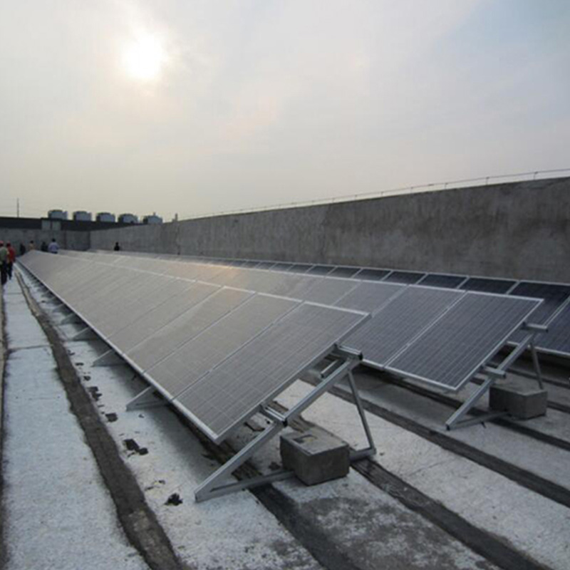 solar pv flat roof mount structure