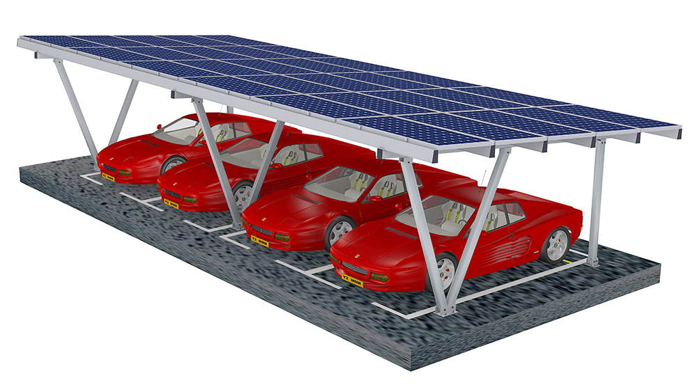 waterproof solar pv car parking bracket