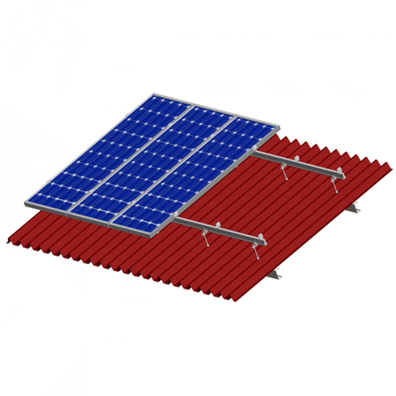 100KW تصاعد نظام لوحة السقف الشمسية البلاط دعم قوس