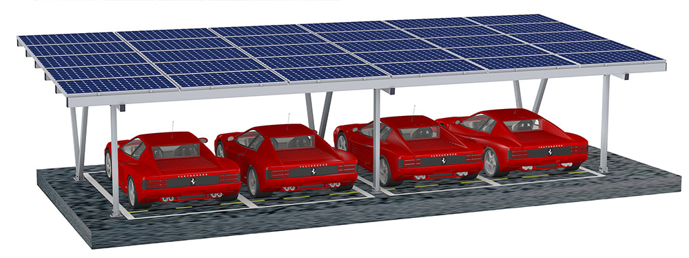 SOEASY OEM solar pv carport structure waterproof