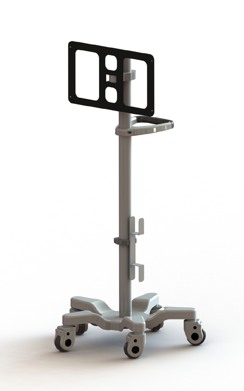 Variable Height free clamping IPad trolley
