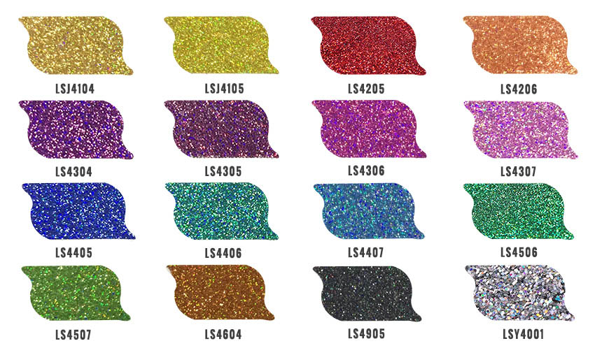 color catalogs of laser blue glitter powder