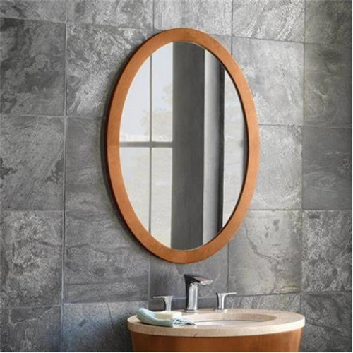 مرآة حمام بإطار من خشب البلوط الخفيف