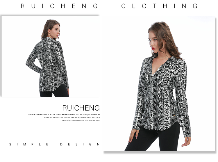 geometric print blouse