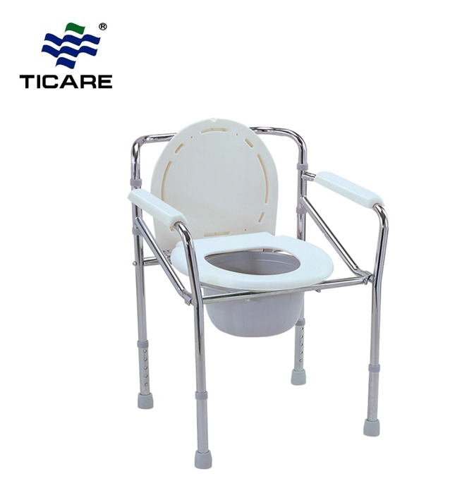 لوازم العلاج التأهيلي كرسي مرحاض قابل للطي معتمد من إدارة الغذاء والدواء