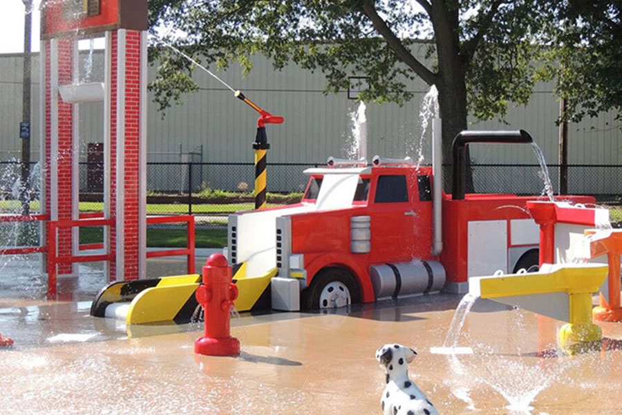 عشتار محرك النار تحت عنوان سبلاش الوسادة معدات الحديقة المائية في الهواء الطلق ألعاب المياه لعب الأطفال المياه