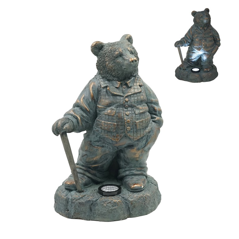 تمثال حديقة الدب الشمسي البرونزي