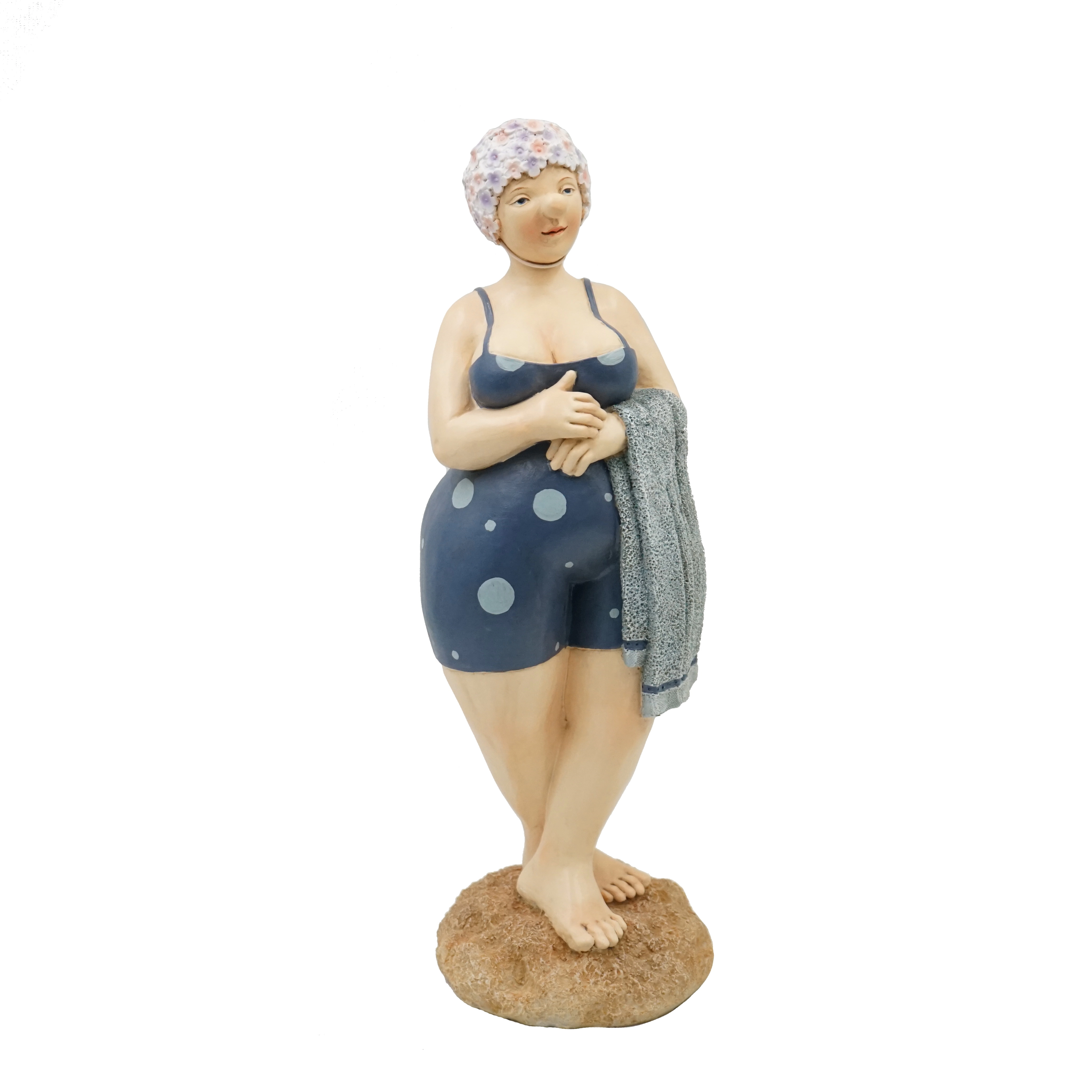 تمثال حديقة مضحك الراتنج تمثال سيدة المايوه
