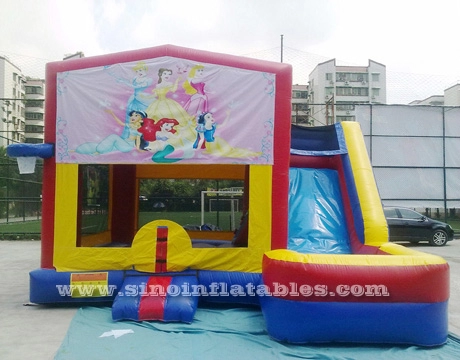 منزل ترتد قابل للنفخ للأميرة للأطفال مع شريحة مصنوعة من مادة خالية من الرصاص من Guangzhou Inflatables