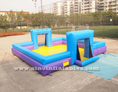 ملعب كرة قدم صابون قابل للنفخ للأطفال مقاس 28 × 25 قدمًا للألعاب التفاعلية