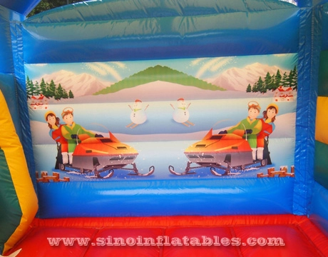 قلعة نطاط قابلة للنفخ للأطفال من Sports Kids مع شريحة معتمدة من EN14960 مصنوعة من أفضل القماش المشمع PVC