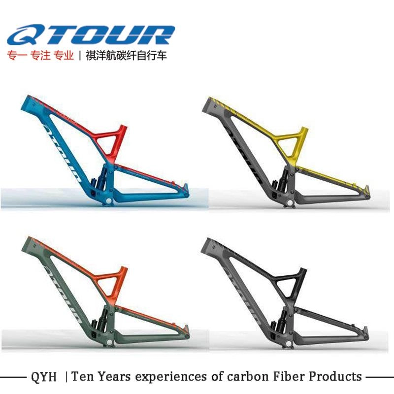 QTOUR 29er Carbon Full Suspension XC Trail / مجموعة إطارات Enduro MTB