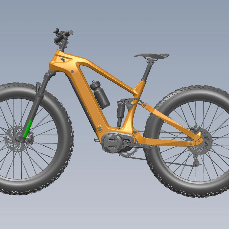 إطار دراجة كهربائي كامل التعليق من LightCarbon مناسب لمحرك Bafang M620