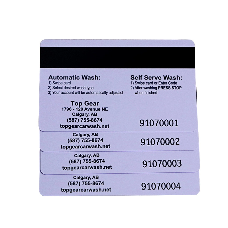 بطاقات هدايا RFID مطبوعة مع طباعة الأرقام