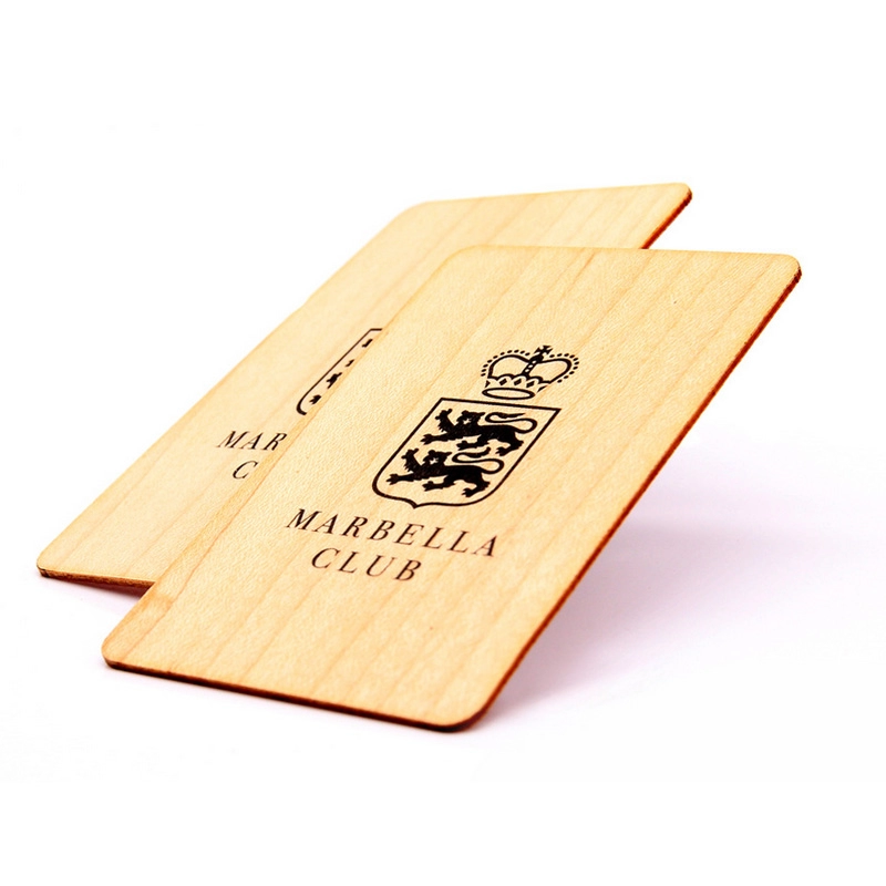 بطاقات مفاتيح خشبية 13.56 ميجاهرتز من خشب البتولا فودان 1K RFID