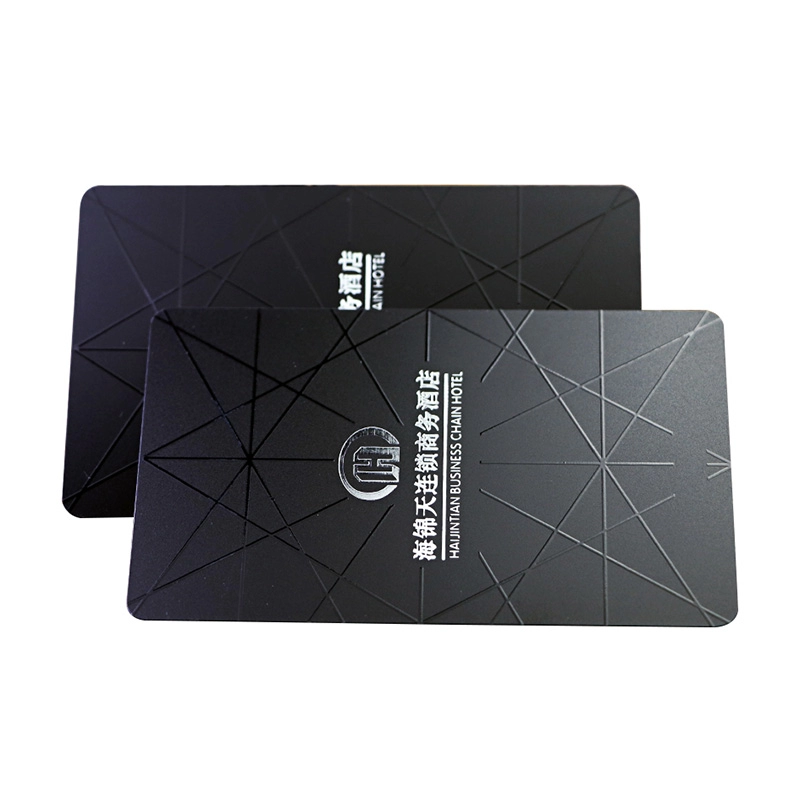 بطاقات مفاتيح الفندق PVC 13.56 ميجا هرتز RFID S50 مع بقعة للأشعة فوق البنفسجية