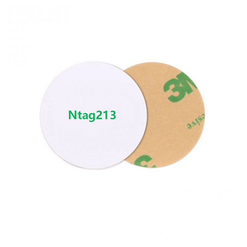 Ntag213 بطاقات عملة NFC قابلة للكتابة مع ملصق 3M