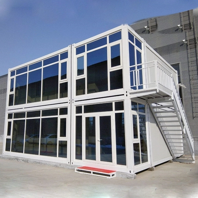 مكاتب حاويات مكونة من طابقين ومكاتب حاويات فولاذية مسطحة للبيع