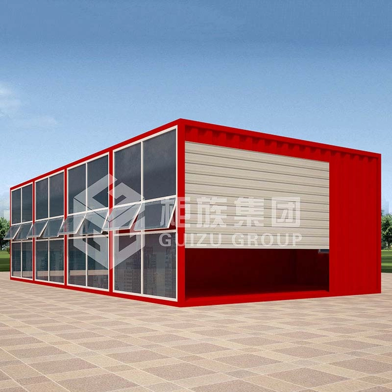 ODM China Factory منزل حاوية شحن متنقلة مسبقة الصنع مخصصة للمكتب مع نوافذ فرنسية