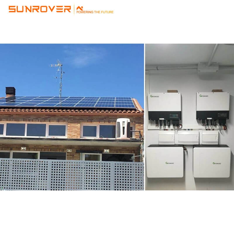Sunrover Growatt SPF3500ES SPF5000ES 24V 48V عاكس شمسي خارج الشبكة مع وظيفة متوازية